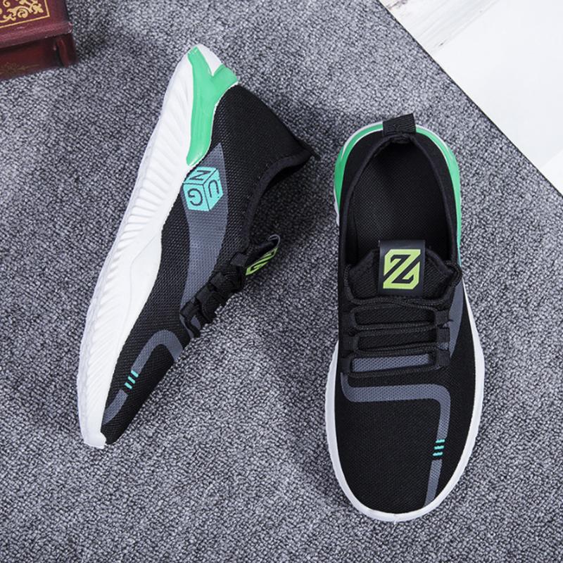Spring Men's Sneakers Mesh Fly Woven Student Running Shoes Fashion Casual Sports Shoes
