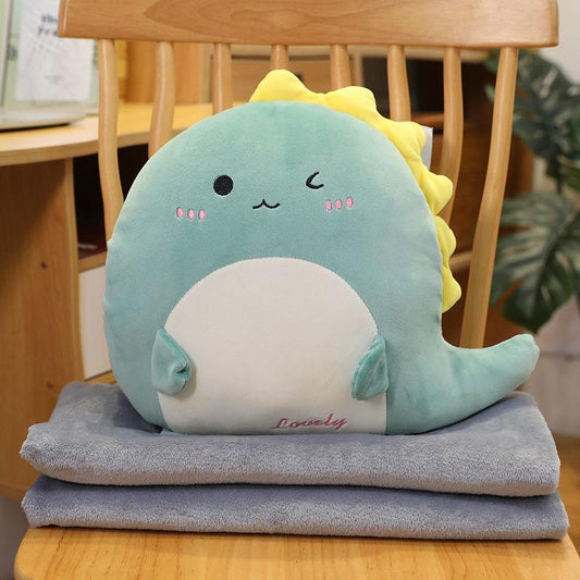 Multifunctional Pillow Blanket Dual-use Cute Doll Office Cushion Pillow Hand Warmer Three-in-one Nap Blanket Blanket Pillow