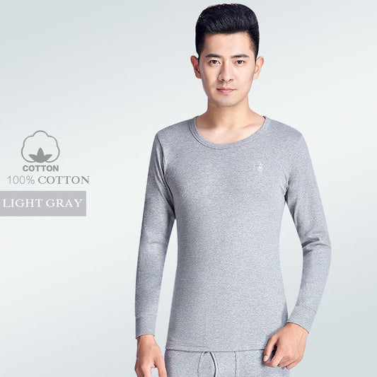 Men's Cotton Autumn Clothes Long Pants Suit Cotton Sweater Thin Section Thermal Underwear Winter