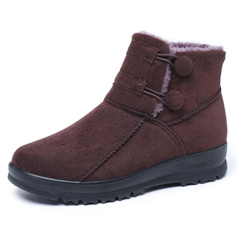 Women's Winter Cloth Shoes Plus Velvet Thick Warm Snow Boots Non-slip Wear-resistant Mother's Cotton Boots
