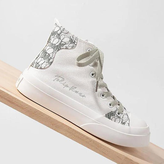 Student Casual High-top Canvas Shoes Fashion Korean Women's Martin Boots All-match Platform Dissolving Shoes