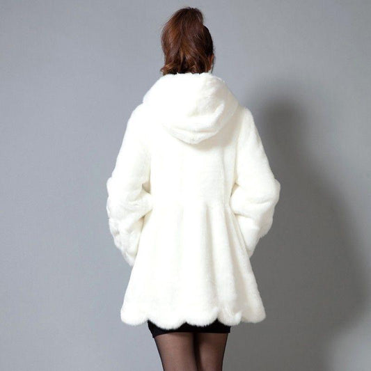 Mid-length Style Hooded Sweater Autumn and Winter Thickened Long-sleeved Fashion Jacket