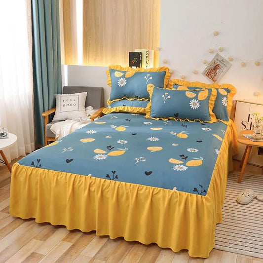 Princess Wind Double Bed Skirt Simmons Protection Korean Version Non-slip One-piece Bed Sheet Pillowcase Bedspread Protective Cover