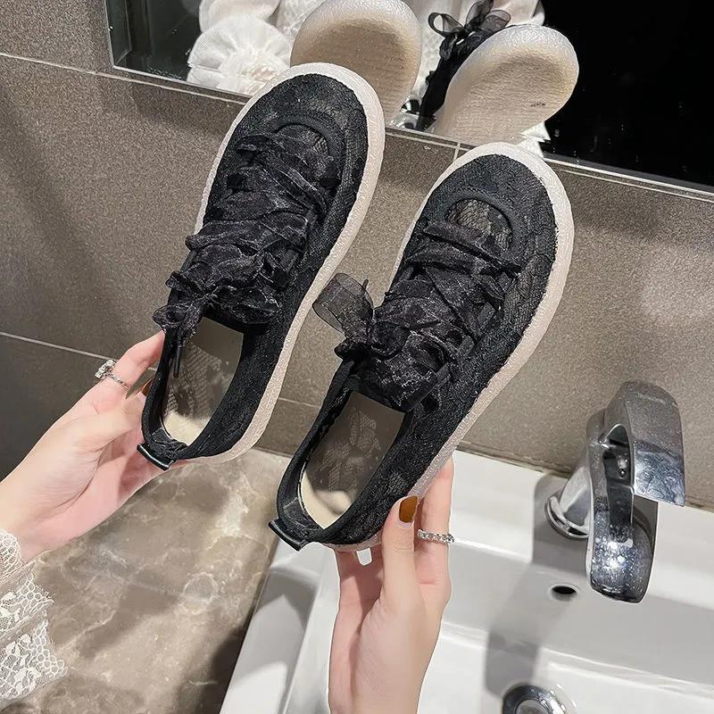 Breathable Hollow Fairy Wind Fisherman Shoes Jelly Sole Single Shoes Female Summer Roman Shoes Student Flat Net Shoes