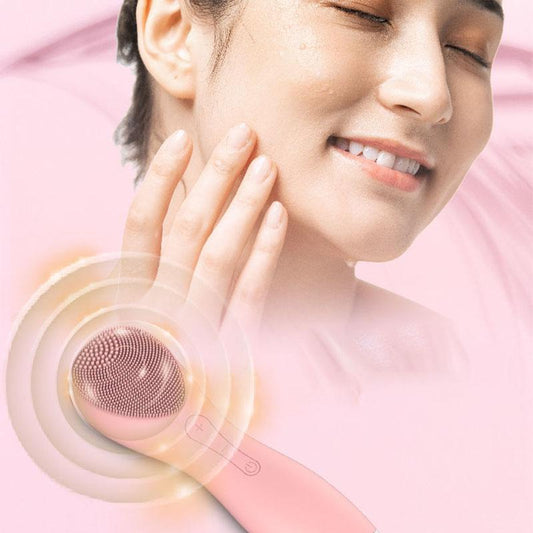Electric Facial Cleanser Pore Cleaner Silicone Facial Cleanser Female Facial Cleansing Artifact Massage Vibrating Facial Brush Tool
