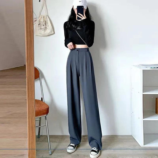 Flared Pants Women Plus Size Loose Trousers Spring Autumn Casual Baggy Pants Women Bottoms