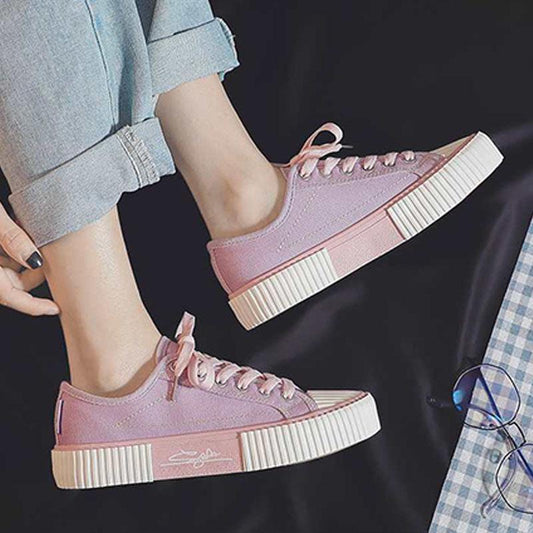 Biscuit Shoes Women's Canvas Shoes Women Korean Style All-match Sneakers for Students Low-top Shoes Women's Summer Canvas Shoes