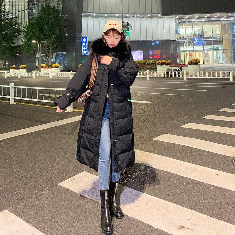 Winter Over-knee Down Padded Jacket Women Mid-length Padded Coat Thick Loose Padded Jacket Women's Jacket