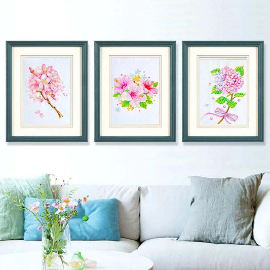Cross Stitch Thread Embroidery Flower Embroidery Simple Modern Fresh Living Room Dining Room Handmade Simple Small