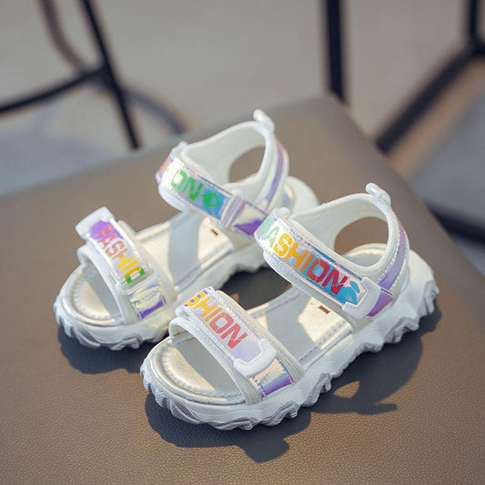 Girls' Sandals Summer Big Children's Fashion Sports Soft-soled Sandals Little Princess Girls' Shoes Breathable Lightweight