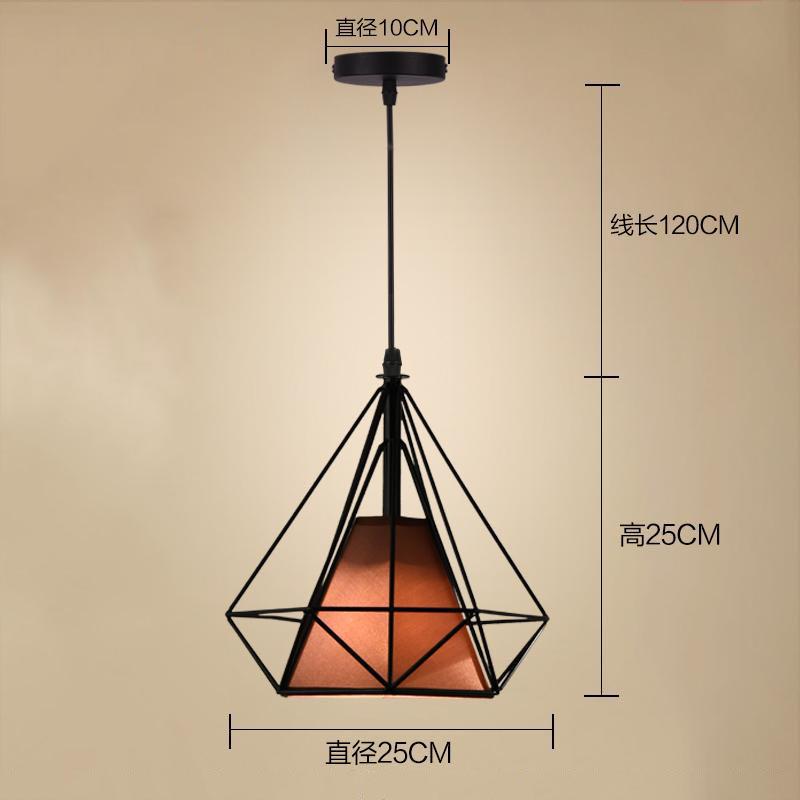 Vintage Nordic Industrial Pendant Light Fixture Hanging Iron Lampshade Chandelier Home Loft Bar