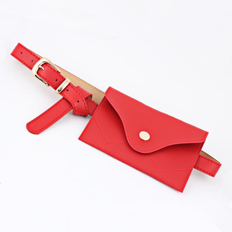 Fashion women leather waist bag mini mobile phone bag big waist belt belt pu belt