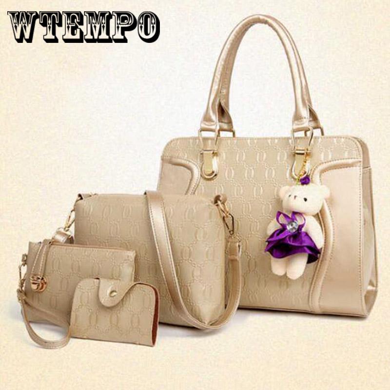 Trendy casual bag four-piece women's fashion wild shoulder messenger bag simple personality handbag