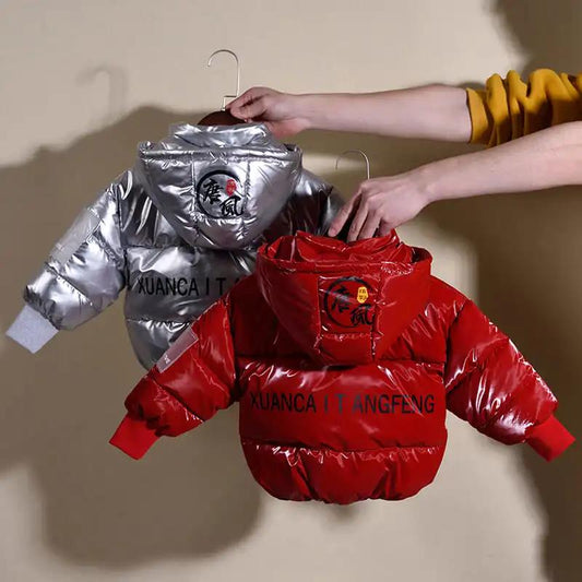 Baby Winter Clothes Children's Padded Jacket Thickened Boy Padded Jackets Western Style Hooded Warm Padded Jacket Tang-style Coat