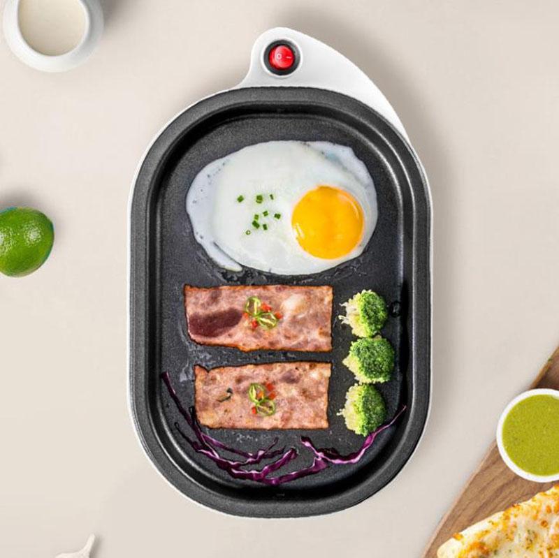700W Household Flat Bottom Frying Pan Electric Bakeware Smokeless Nonstick Baking Pan Fried Steak Pan