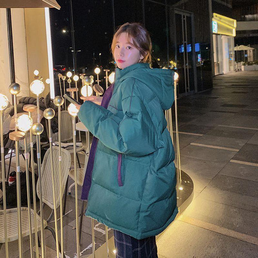 Women's Bread Clothes Korean Version of Loose Student Cotton Clothes Winter Wild Mid-length Cotton Jacket Ins