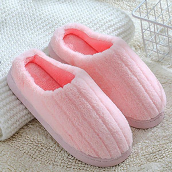 Autumn and Winter Home Indoor Warmth Couple Plush Household Non-slip Platform Confinement Shoes