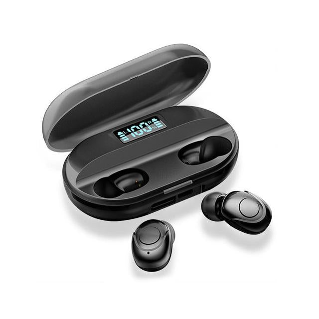 Wireless Bluetooth 5.0 Earphones In-ear Digital Display Support Call Handsfree with Charging Bay