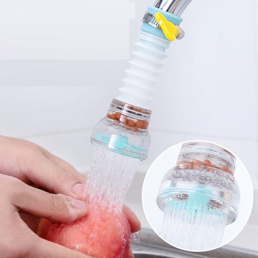 2PS Splash-proof Faucet Shower Filter Kitchen Basin Water Filter Swivel Telescopic Universal Sprinkler Water Saver