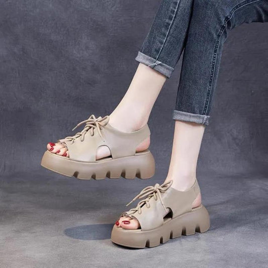 All-match Sandals Summer Sandals Female Fish Mouth Shoes Thick-soled Roman Shoes Trifle Sandals, Women Shoes