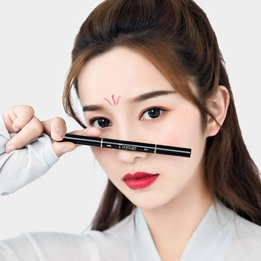 Dual-use dual-use = eyeliner + eyebrow pencil waterproof sweat-proof cosmetics will not fade