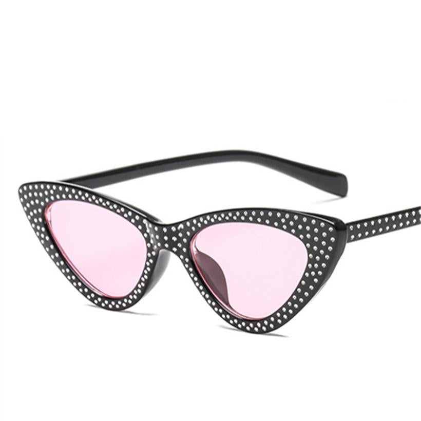 Cat Eye Sunglasses Women Luxury Retro Rhinestone Small Sun Glasses Brand Designer Ladies Vintage Fas