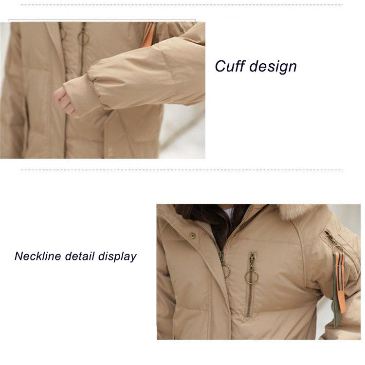 Women's Mid-length Down Jacket Thickened Large Fur Collar Loose New Women's Down Jacket Long