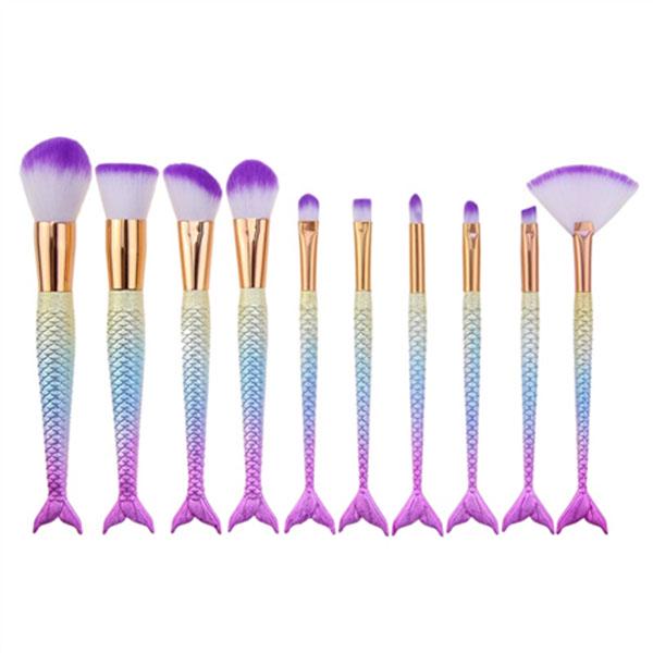 Makeup Brush Mermaid Fishtail Professional Makeup Brush Set Fashion Women Beauty Makeup Brush