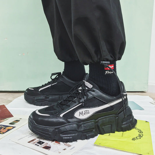 Literary Men's and Women's Shop Men's Shoes Net Red Korean Version of The Trend Sports Shoes Wild Youth Casual Super Ins Dad Shoes