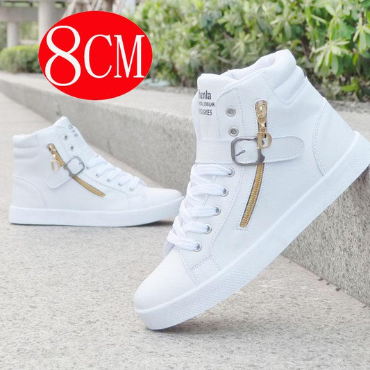 Increased 8CM men's sneakers All-match high-top shoes Casual Korean style trendy men's shoes