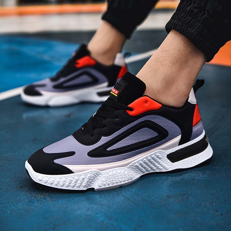 Color Matching Men's Shoes Sports Shoes Male Students Fashion Casual Shoes Breathable All-match Korean Running Shoes
