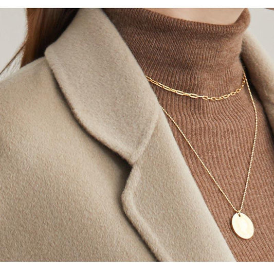 Woolen Coat Women's Autumn and Winter Short Suit Double-sided Plush Coat