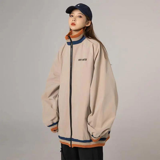 Autumn and Winter Lazy Retro Loose All-match Baseball Uniform Jacket Women