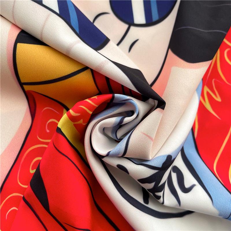 Peking Opera Facial Makeup Summer Dress Knee-length Size M-XXL Chinese Style Print Dress