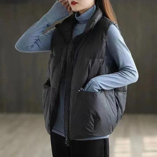 Autumn and Winter Models Short Cotton Vest Women Korean Version Was Thin Student Cotton Vest Jacket Vest