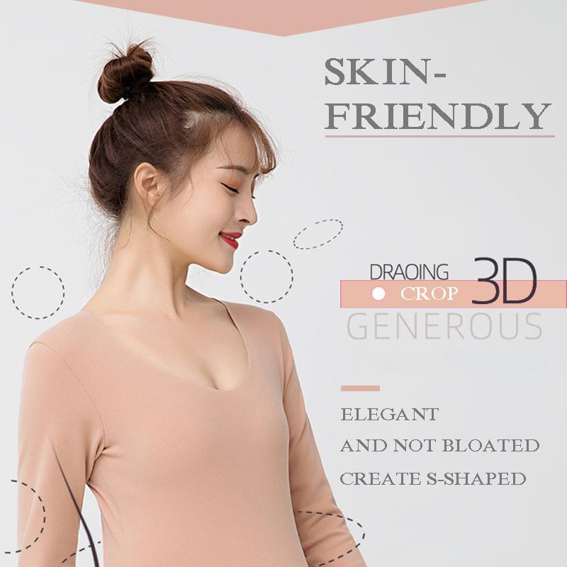 Non-marking Constant Temperature Heating Thermal Underwear Women's Suit Plus Velvet Thickening Thin Cotton Sweater