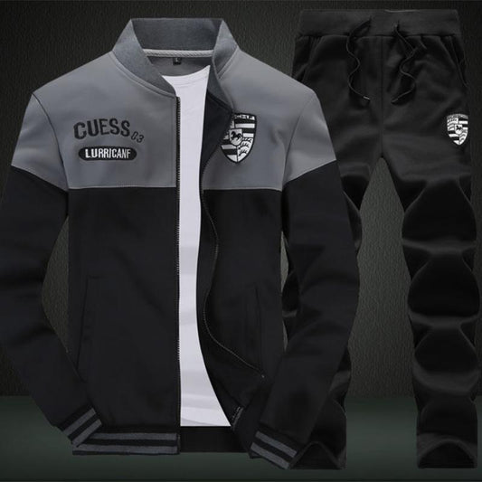 Sports Suit Men's Spring and Autumn Running Speed Outdoor Running Leisure Fashion Trend Sportswear Sportswear Two-piece Suit