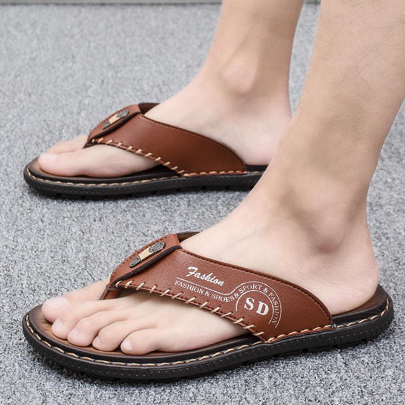 Sandals For Men Leather Men's Sandals Casual Beach Summer Men Breathable Shoes Large Size