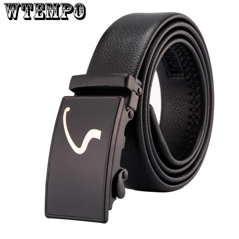 Men's Belts PU leather male luxury strap long belt for men designer belts men Black