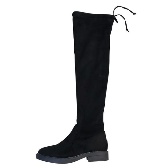 Women Boots Non-slip Cotton Plus Warm Winter Boots Suede Over The Knee Boots Low Heel Flat