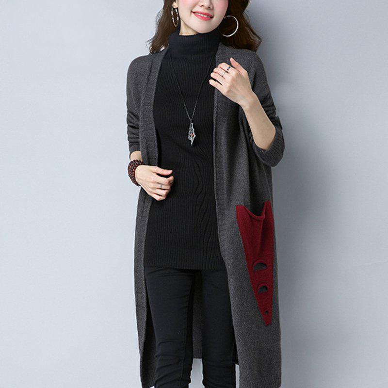 Knitwear Women's Mid-length Coat Trendy Sweater Cardigan Sweater Loose Shirt Large Size Wild