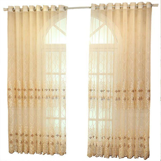 Luxury Sheer Curtains for Living Room Bedroom Kitchen Tulle Curtains for Windows Voile Yarn Curtains for Bedroom