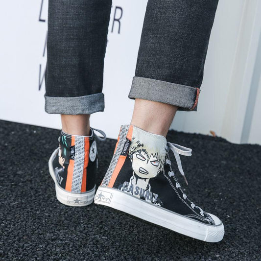 Men's high-top canvas shoes men's trend students women's shoes casual high-top sneakers men