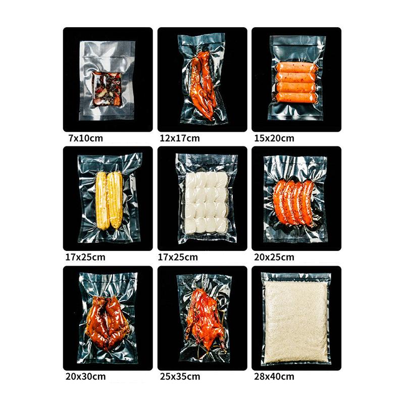 19Silk Fine Lines 100pcs Bags for Vacuum Packing Machine Packaging Food Storage Vacuum Bags for Vacuum Sealer Food