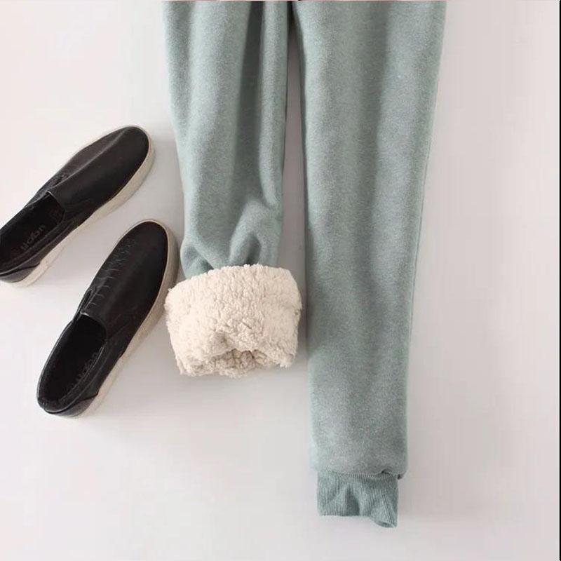 Fleece Bottoming Pants Women Outer Wear Autumn and Winter Loose Sweatpants Warm Cotton Trousers Plus Size Thickened Lamb Velvet Women's Pants