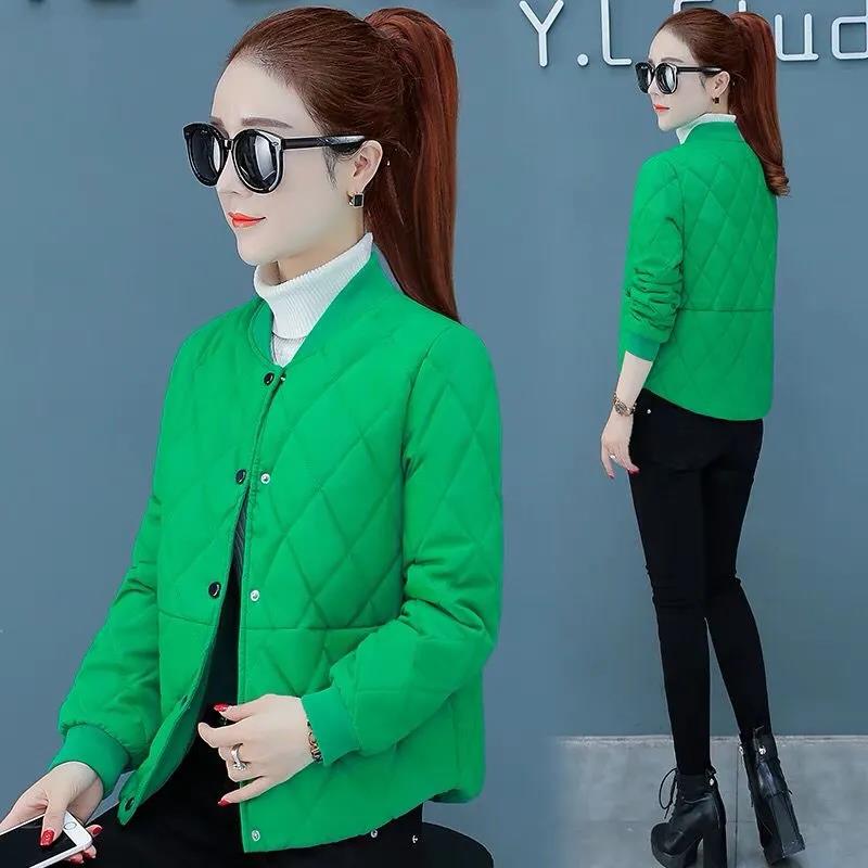 Autumn and Winter Women's Down Jacket Lightweight Short Down Jacket Slim Slimming Round Neck Jacket