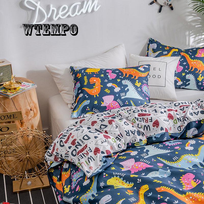 Dinosaur Bedding Set Boys Bedclothes Childrens Bed Linen Set Bed Duvet Cover Set