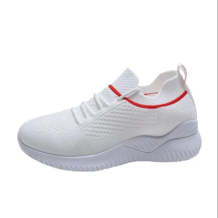 Women Shoes In Spring and Summer Anti-slip Soft Sole Casual Shoes Solid Color Mesh Flat Sports Shoes