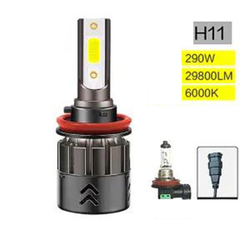 Car Led Big Bulb Super Bright H7 H1 H4 Far and Near Beam Light Integrated 9005 Retrofit Laser 12v24v 290W Headlight Spotlight Super Bright
