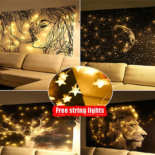 3D Decorative Tapestries Wall Hanging Tapestry DIY for Indoor Outdoor